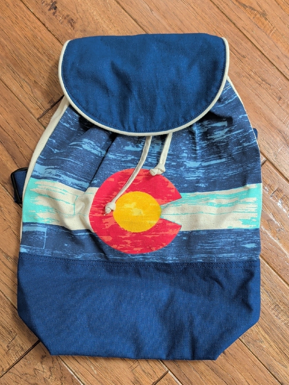Navy Canvas Backpack with Colorado 'C' Graphic